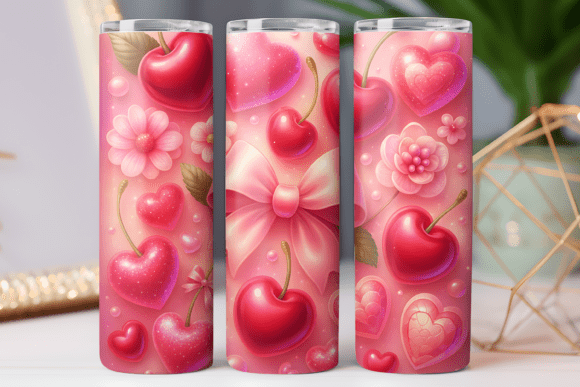 Cherry and Bow Tumbler Wrap 20oz Skinny Review