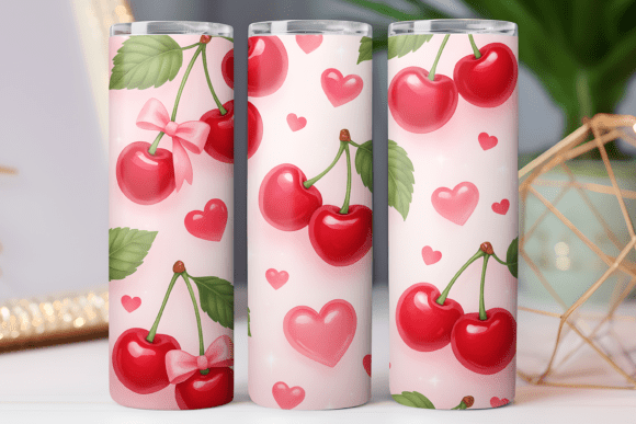 Cherry and Bow Tumbler Wrap Design Review