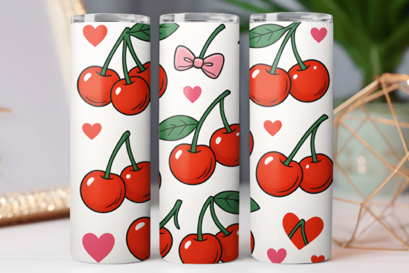 Cherry and Bow Tumbler Wrap Design Review