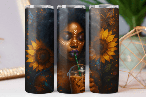 Coffee Girl Tumbler Wrap 20oz PNG Design Review