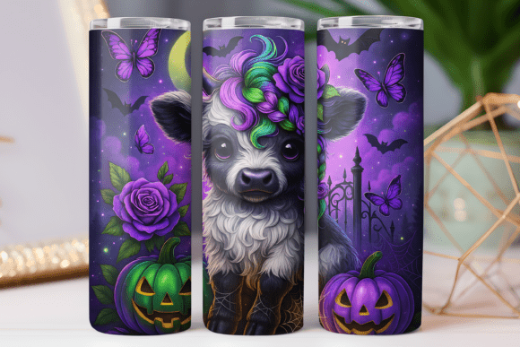 Cow Spooky Tumbler Wrap Design Review