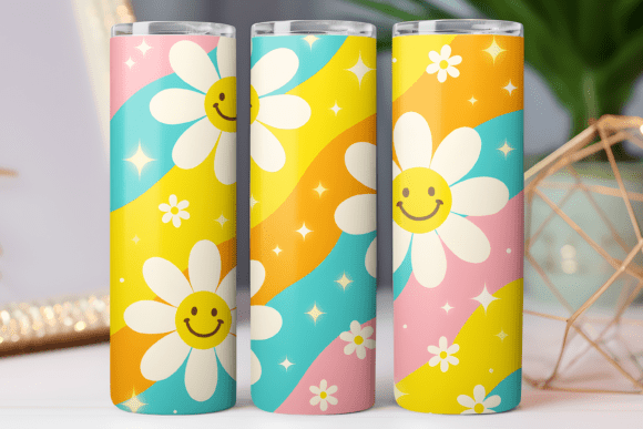 Daisy Retro Floral Tumbler 20oz Skinny Embroidery Review