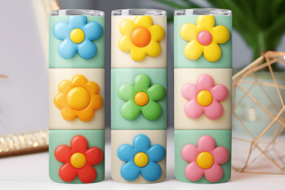 Daisy Smile Flower Tumbler Wrap Design Review