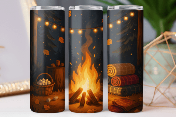 Fall Camping Tumbler Wrap Design Review