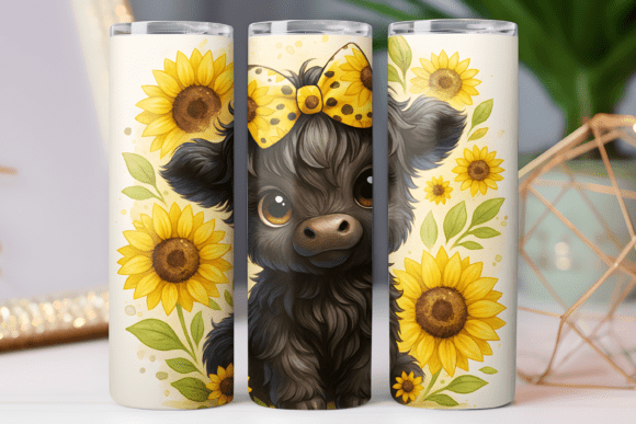 Highland Cow Tumbler Wrap 20oz Skinny Review