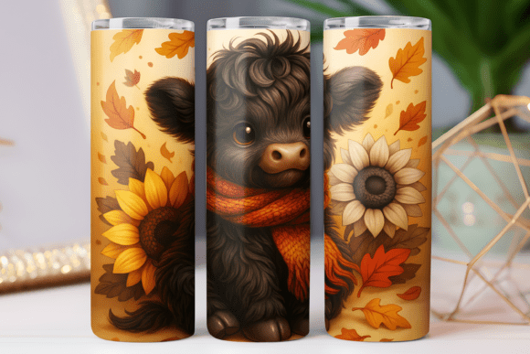 Highland Cow Tumbler Wrap Design Review