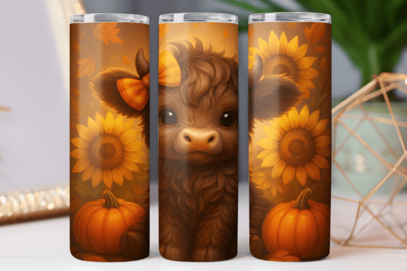 Highland Cow Tumbler Wrap Design Review