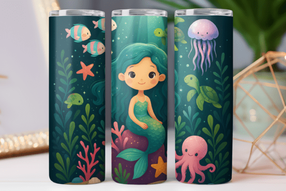 Mermaid Tumbler Wrap 20oz Skinny Design Review
