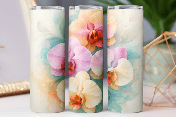 Orchid Floral Tumbler Wrap 20oz Skinny Review