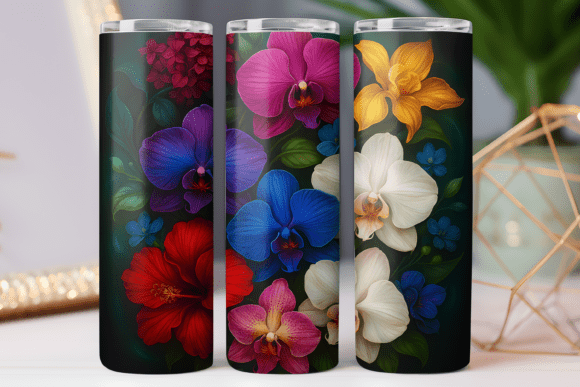Orchid Floral Tumbler Wrap Design 20oz Review