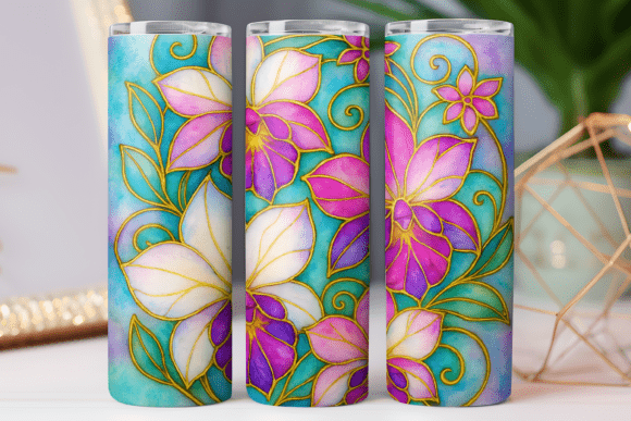 Orchid Floral Tumbler Wrap Design Review
