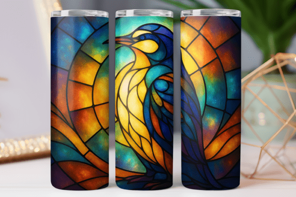 Stained Glass Art Tumbler Wrap 20oz PNG Review