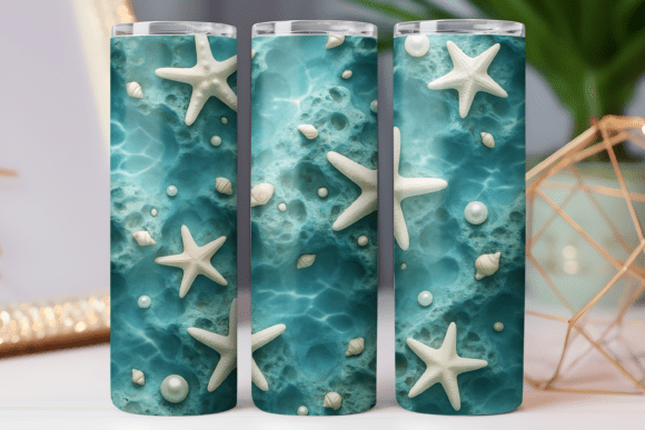 Summer Beach Tumbler Wrap Design PNG Review