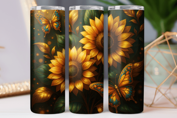 Sunflower Gold Tumbler Wrap Design 20oz Review