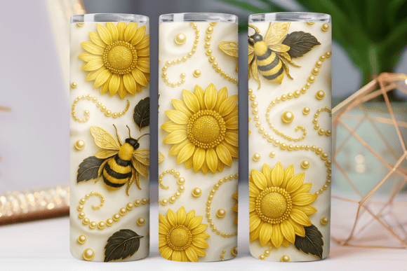 Sunflower Gold Tumbler Wrap Design PNG Review
