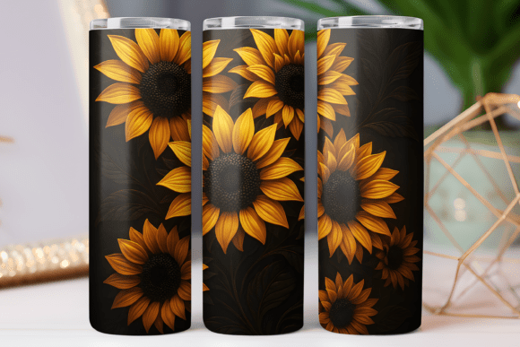 Sunflower Gold Tumbler Wrap PNG Artwork Review