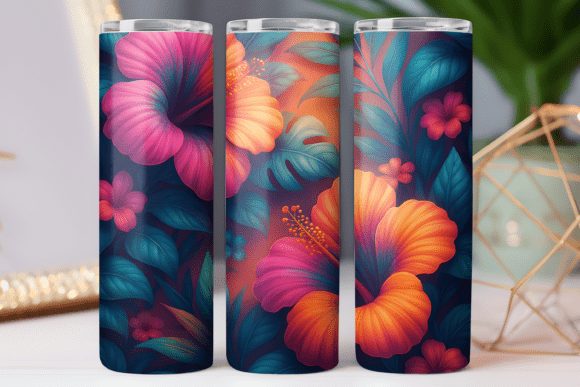 Tropical Pattern Tumbler Wrap Design Review