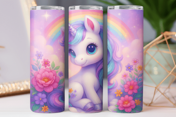 Unicorn Tumbler Wrap Design 20oz Skinny Review