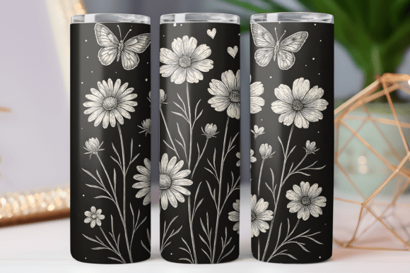 Vintage Wildflower Tumbler Wrap PNG Art Review